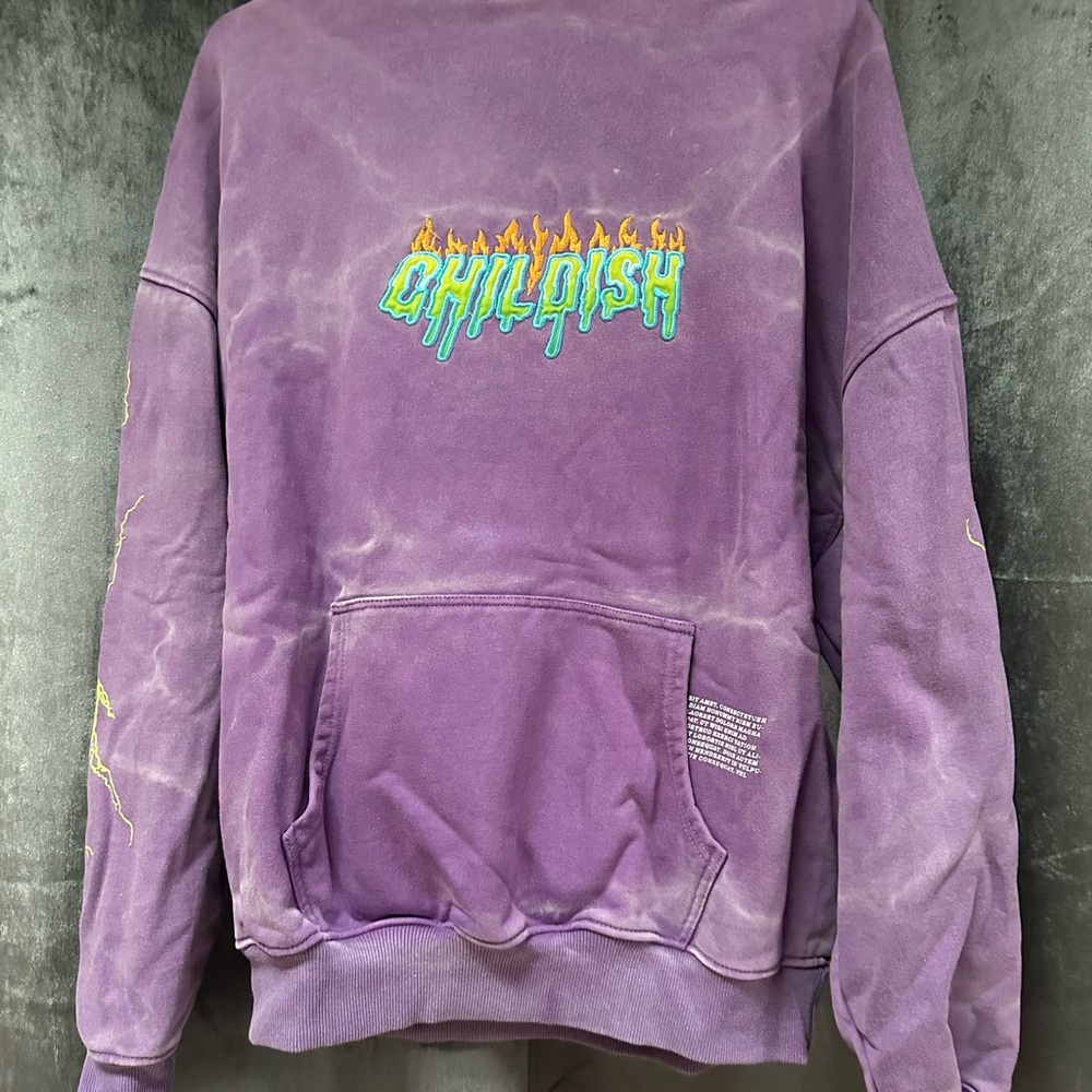 Men’s Medium Childish Purple Hoodie with collectors case. Original packaging.